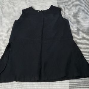 Bryn Walker Womens Size Medium Black Linen Tunic